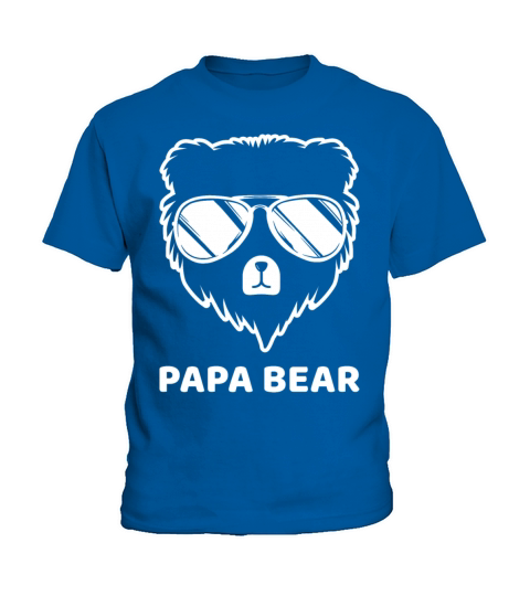 Mens Papa Bear Sunglasses Father’s Day Kids T-Shirt