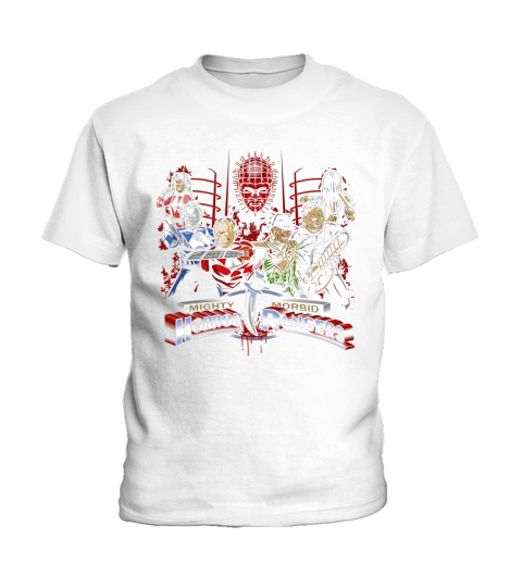 Mighty Morbid Horror Rangers Horror Character shirt Kids T-Shirt