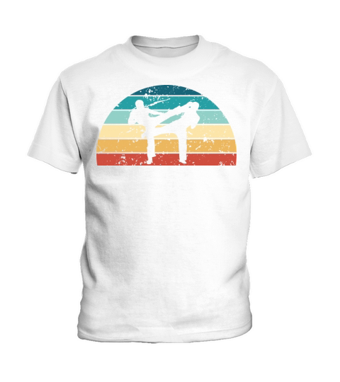 Retro Kickboxing Sunset Vintage sports Sunrise Kids T-Shirt