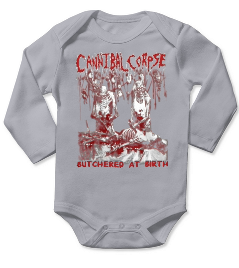 Canntbal Corpse Butchered At Birth Long Sleeve Baby One-Piece