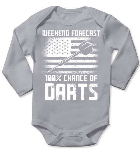 Darts Vintage Usa American Flag Long Sleeve Baby One-Piece
