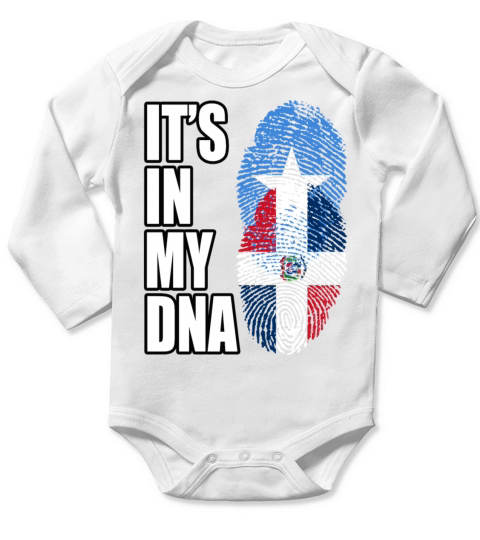 Somali And Dominican Vintage Heritage DNA Flag Long Sleeve Baby One-Piece