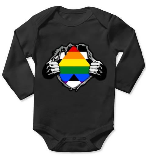 Straight Ally Pride Flag Inside 2020 Long Sleeve Baby One-Piece