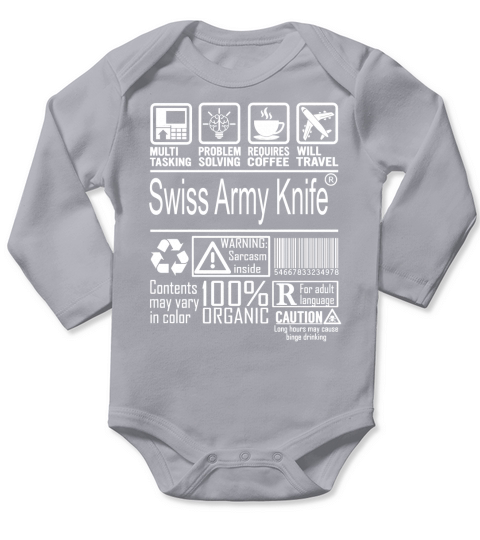 Swiss Army Knife Multitasking Job Shirts Long Sleeve Baby One-Piece