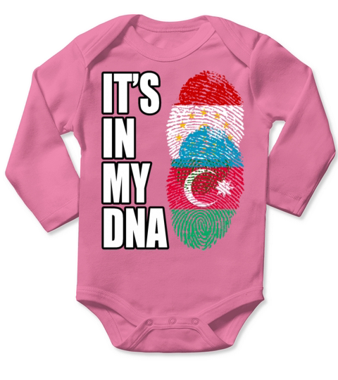 Tajikistani And Azerbaijani Vintage Heritage DNA F Long Sleeve Baby One-Piece