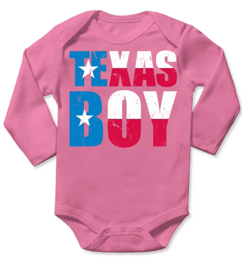 Texas Boy USA Vintage Distressed Flag Long Sleeve Baby One-Piece