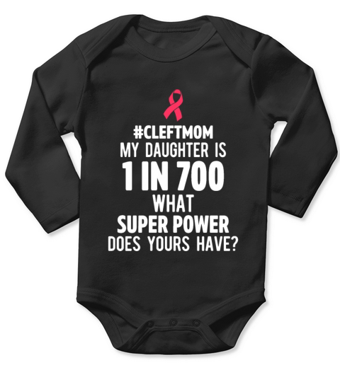 Womens Cleft Palate Lip Mom Daughter Cleft Strong Long Sleeve Baby One-Piece