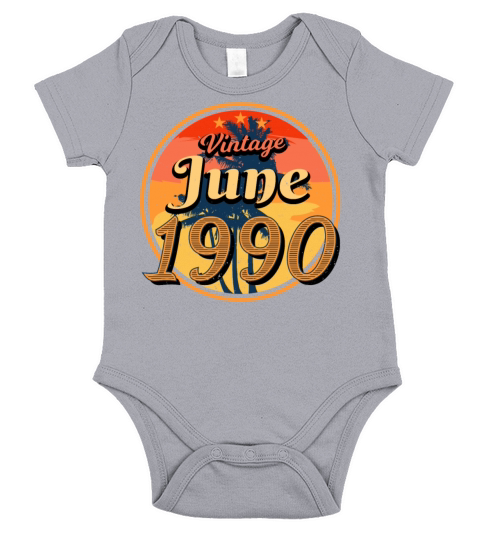 Birth Month June 1990 Short Sleeve Baby One-Piece