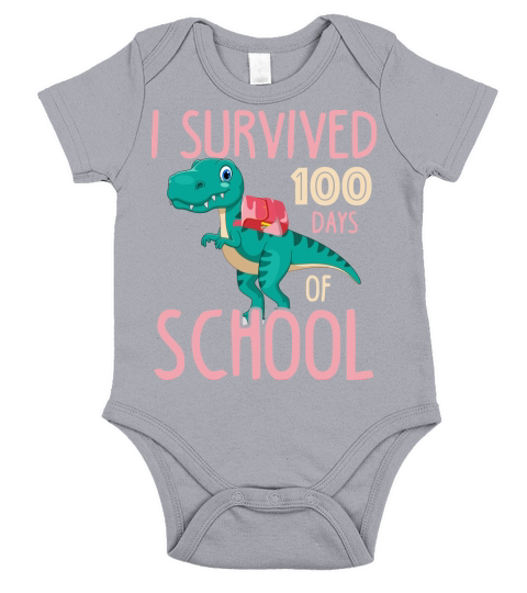 I survived 100 days of school Short Sleeve Baby One-Piece