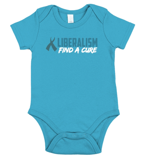 Liberalism find a cure t shirts Short Sleeve Baby One-Piece