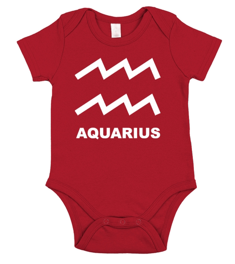 Logo Aquarius Zodiac Short Sleeve Baby One-Piece
