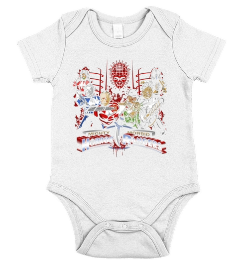 Mighty Morbid Horror Rangers Horror Character shirt Short Sleeve Baby One-Piece