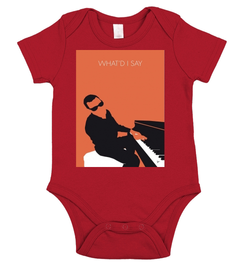 No003 MY Ray Charles Minimal Music poster funny shirts Short Sleeve Baby One-Piece