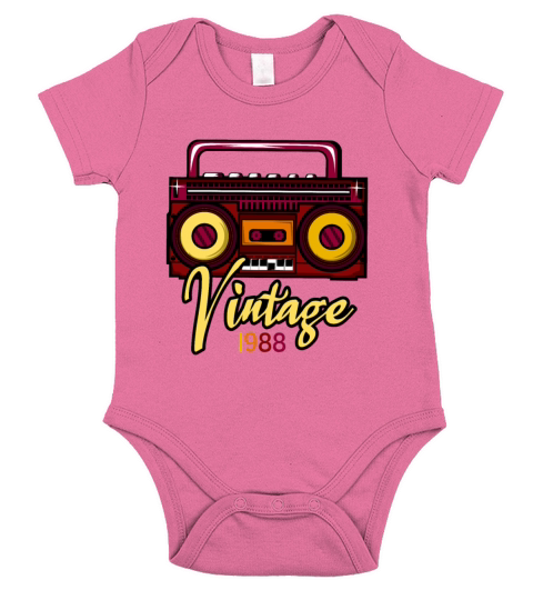 Vintage April 1988 Musician Gift Short Sleeve Baby One-Piece
