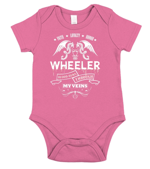 WHEELER BLOOD RUNS THROUGH MY VEINS - TSHIRT for WHEELER Short Sleeve Baby One-Piece