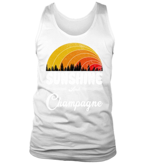 Sunshine And Champagne Vintage Summer Gift 2020 Tank Top Unisex