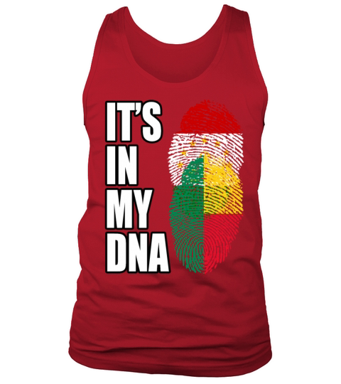 Tajikistani And Benin Vintage Heritage DNA Flag Tank Top Unisex