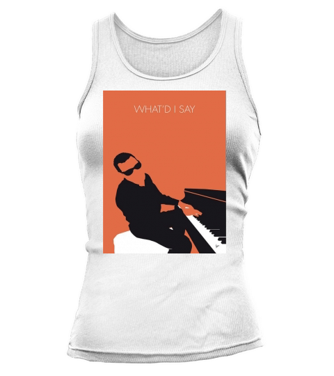 No003 MY Ray Charles Minimal Music poster funny shirts Tank top Woman