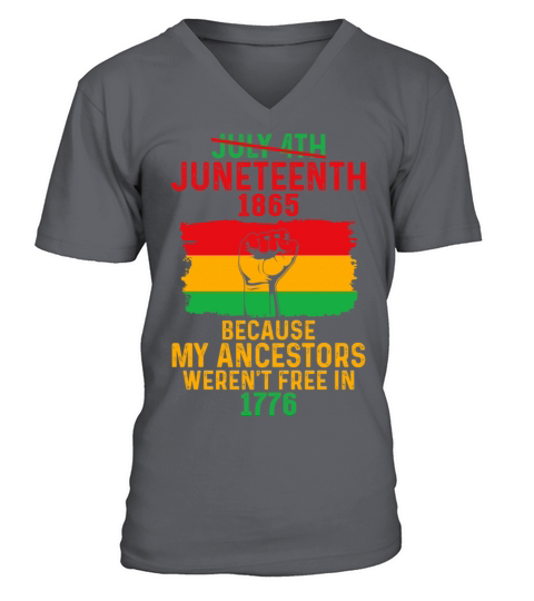 Juneteenth Black History Pride African American V-Neck T-shirt