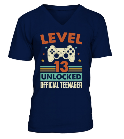 Level 13 Unlocked Official Teenager 13th Birthday V-Neck T-shirt