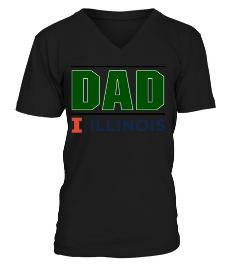 University Of Illinois At Urbana Champaign Proud Dad Parents Day 2020 V-Neck T-shirt