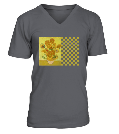 Van Gogh Sunflowers Shirt , 1889 Artwork T Shirt V-Neck T-shirt