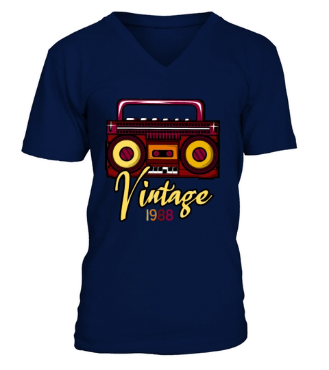 Vintage April 1988 Musician Gift V-Neck T-shirt