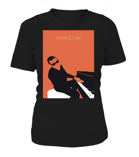 No003 MY Ray Charles Minimal Music poster funny shirts Women's T-Shirt
