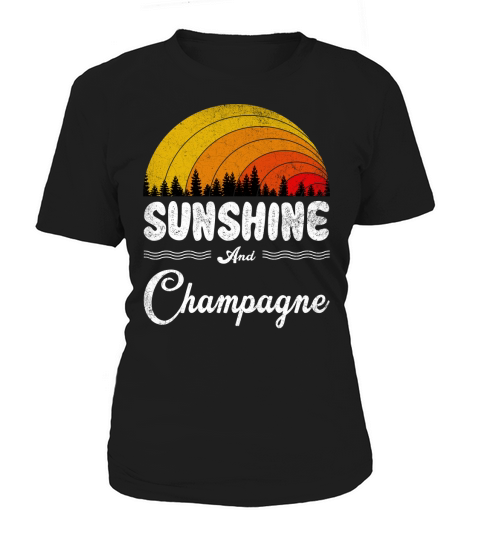 Sunshine And Champagne Vintage Summer Gift 2020 Women's T-Shirt