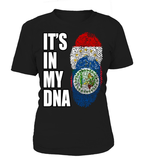 Tajikistani And Belizean Vintage Heritage DNA Flag Women's T-Shirt