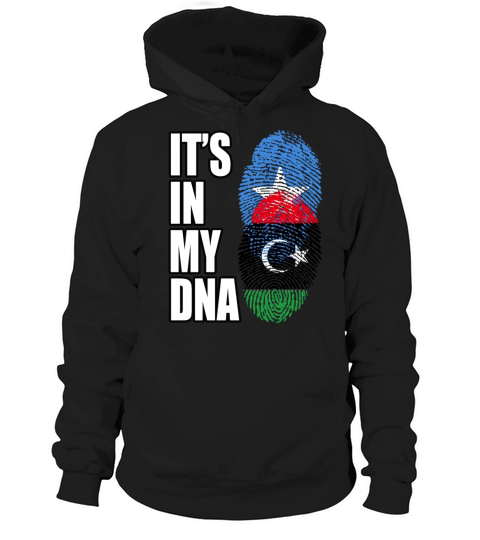 Somali And Libyan Vintage Heritage DNA Flag Hoodie Unisex