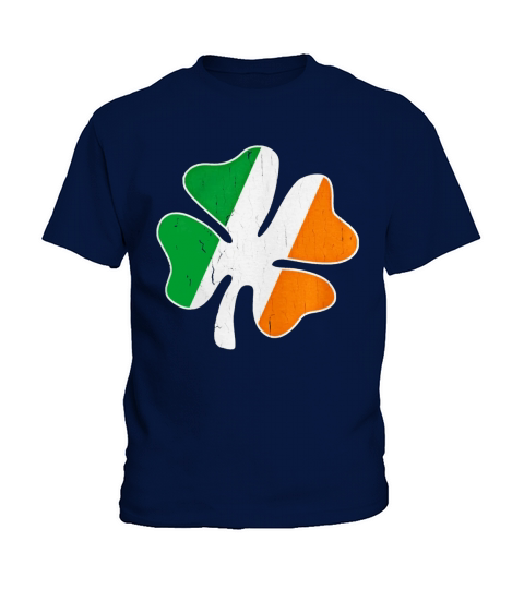 Big Vintage IRISH Flag Shamrock T-Shirt Kids T-Shirt