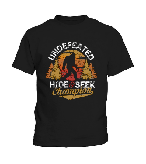 Bigfoot Undefeated Hide & Seek Champion shirt Kids T-Shirt