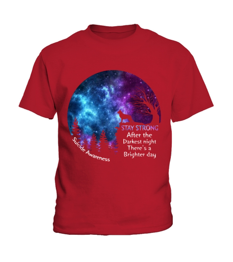 German Shepherd Suicide Awareness Stay Strong Gift Kids T-Shirt