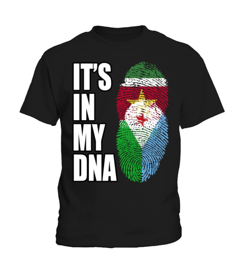 Surinamese And Djiboutian Vintage Heritage DNA Fla Kids T-Shirt