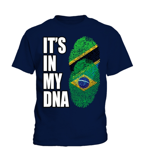 Tanzanian And Brazilian Vintage Heritage DNA Flag Kids T-Shirt