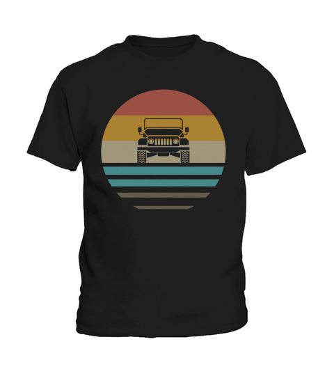 Vintage Jeeps Retro 70s Distressed Off Road Kids T-Shirt