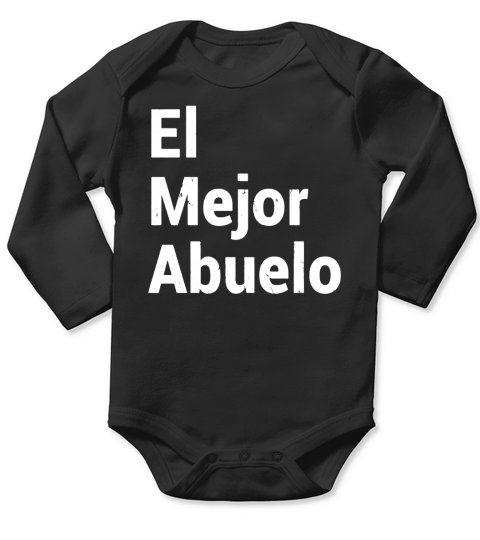Abuelo Grandpa Fathers Day Gift in Spanish Dad Papa Padre Long Sleeve Baby One-Piece