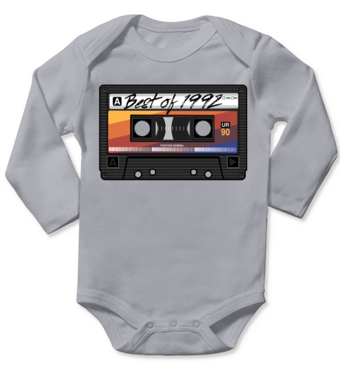 Best Of 1992 Mixtape Cassette Music Mix 90s Party Long Sleeve Baby One-Piece