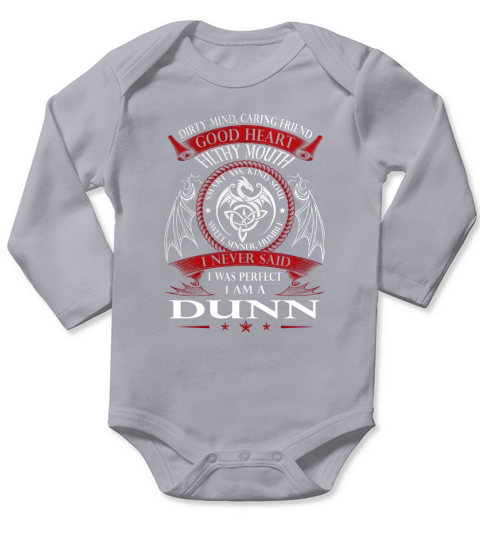 DUNN Good Heart Name Shirts Long Sleeve Baby One-Piece