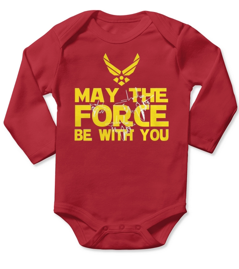 May The Force Be With You Long Sleeve Baby One-Piece