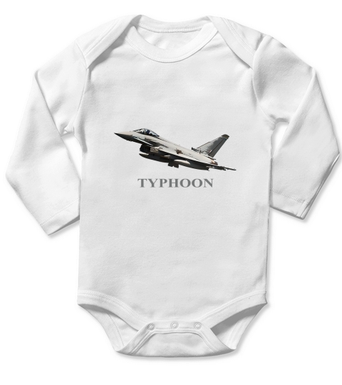 RAF TYPHOON T SHIRT FIGHTER PLANE EUROFIGHTER Long Sleeve Baby One-Piece
