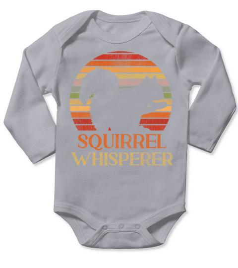 Squirrel Acorn Retro Vintage Long Sleeve Baby One-Piece