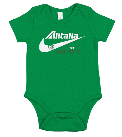 Alitalia fly Short Sleeve Baby One-Piece