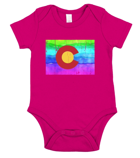 America State Of Colorado Gay Pride LGBT Pride Short Sleeve Baby One-Piece