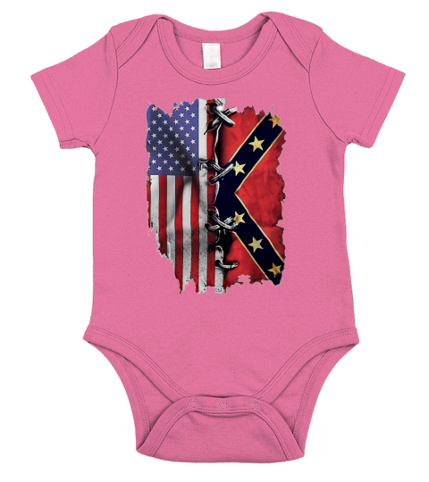 American flag and Mississippi flag shirt Short Sleeve Baby One-Piece