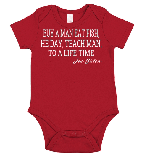 buy a man eat fish t-shirt Short Sleeve Baby One-Piece