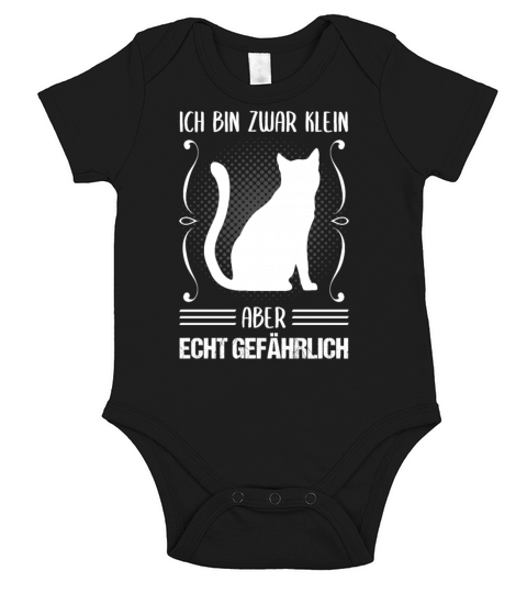 Cat Small But Dangerous Funny Quote Gift Short Sleeve Baby One-Piece
