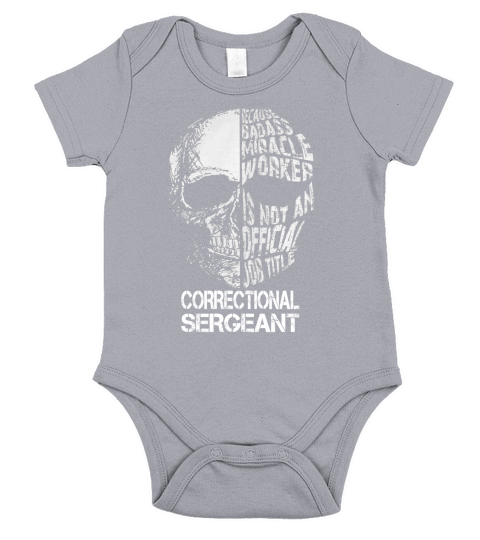 CORRECTIONAL SERGEANT Bada Skull Short Sleeve Baby One-Piece