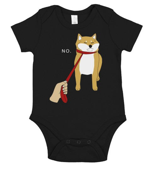 CUTE SHIBA INU SHIRT NOPE - DOGE MEME T-SHIRT B Short Sleeve Baby One-Piece